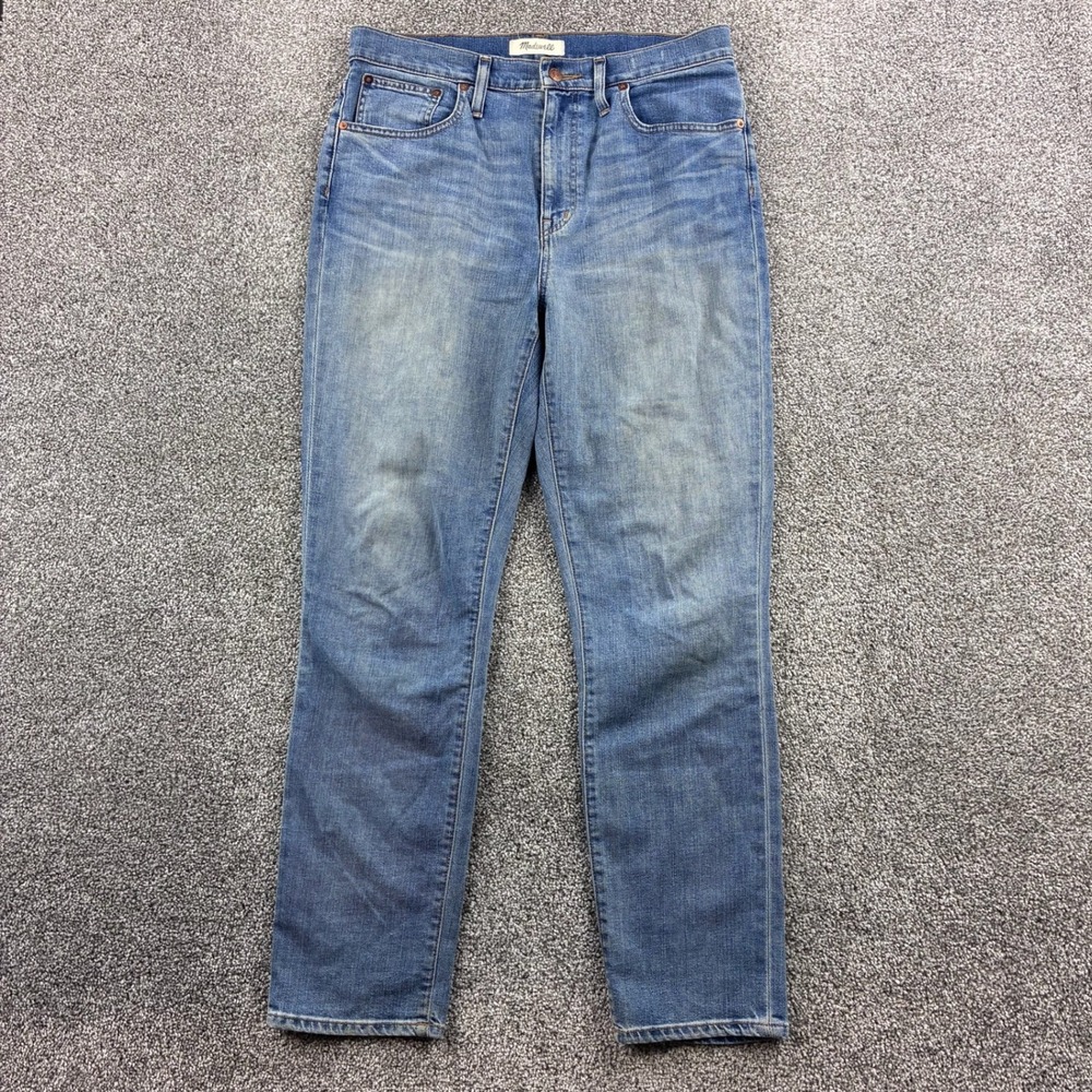 Madewell The High-Rise Slim Boy Jeans Womens 29 Blue Denim G4984 Stretch